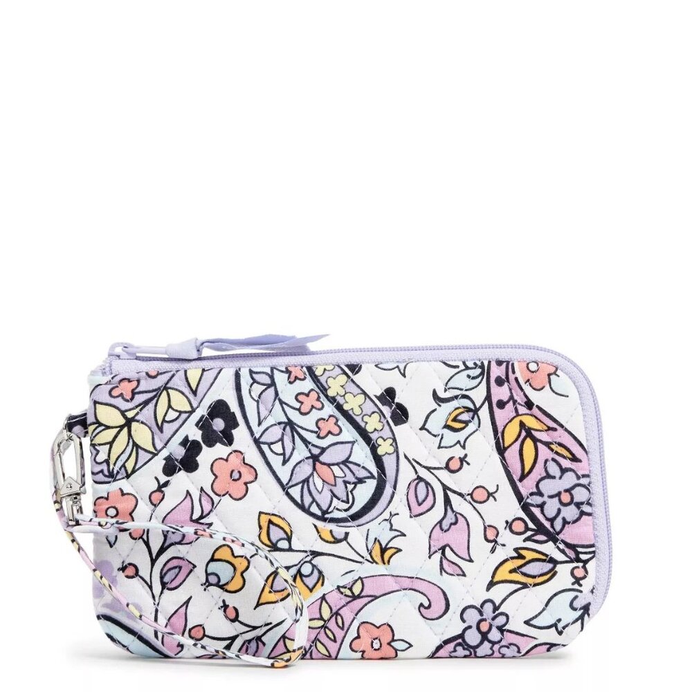 Vera Bradley Women's Outlet Cotton Slim Wristlet maddalena paisley soft NWT